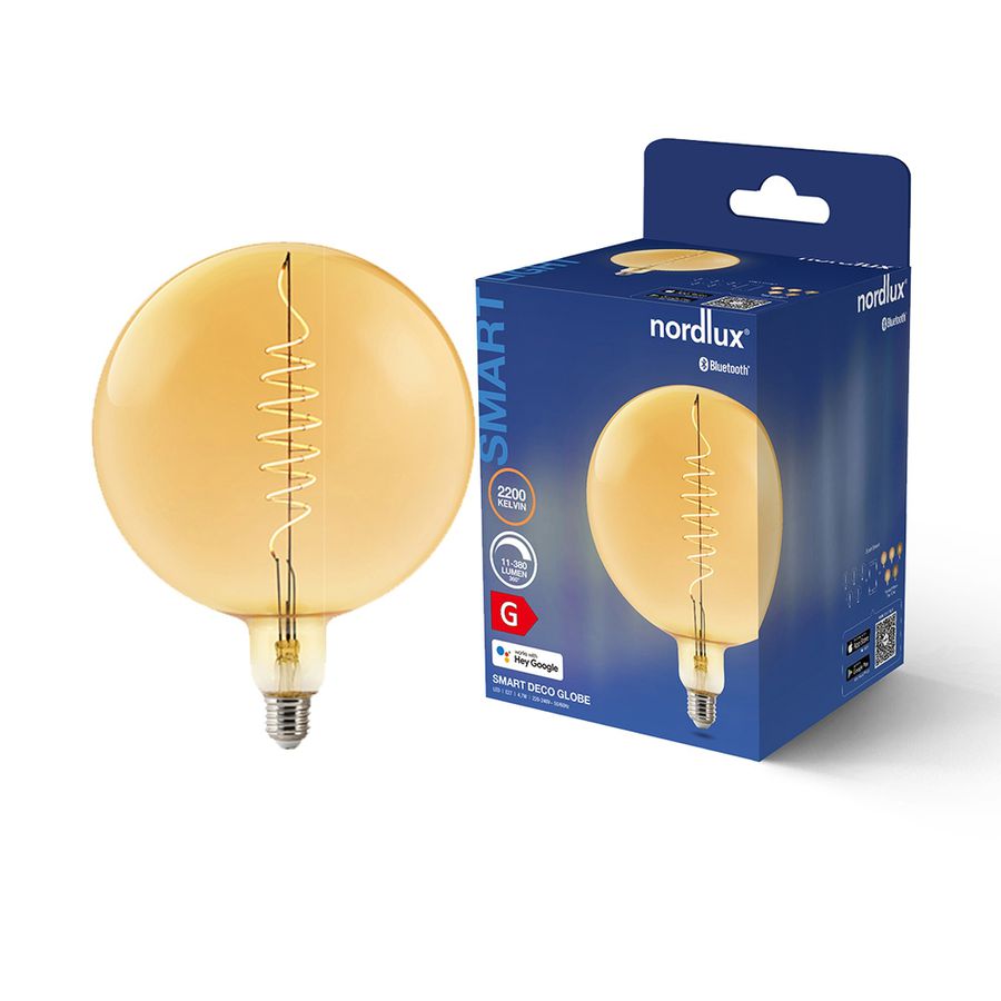 LED-Leuchtmittel Smart , Deco- E27, G200 , Amber - 4.7W ,2200K, IP20