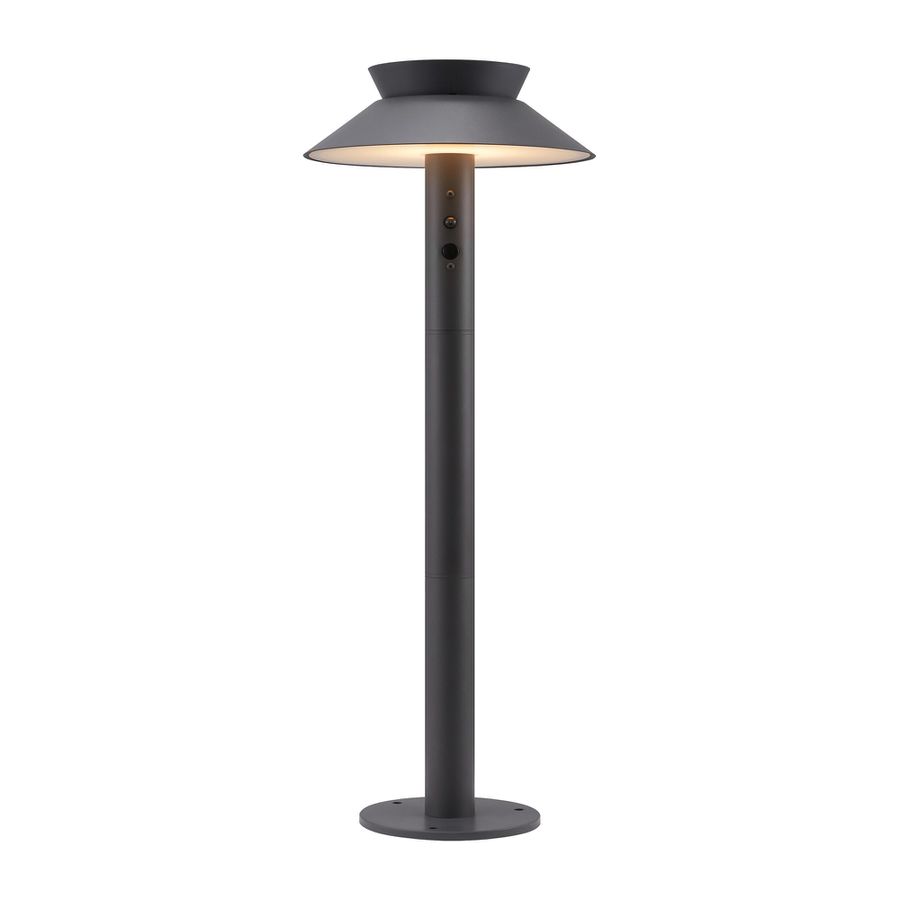 Solar-Pollerleuchte Justina Antrazit - 5W, 3000K, 400lm, IP44