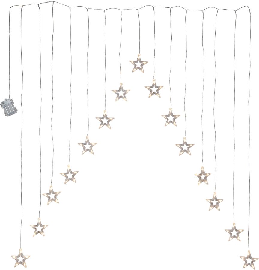 Vorhang Lichterkette DecyStar - IP20, Transparent, Warmweiss