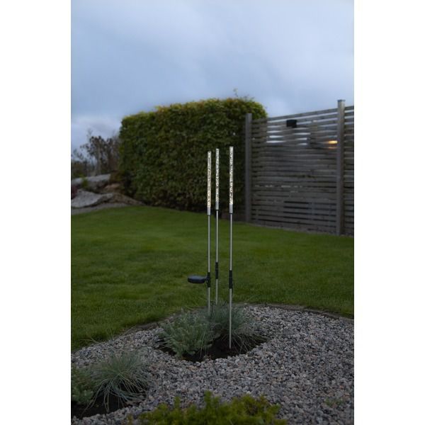 Solar Decoration Bubbly 3-pin - IP44, Warmweiss, Dämmerungssensor