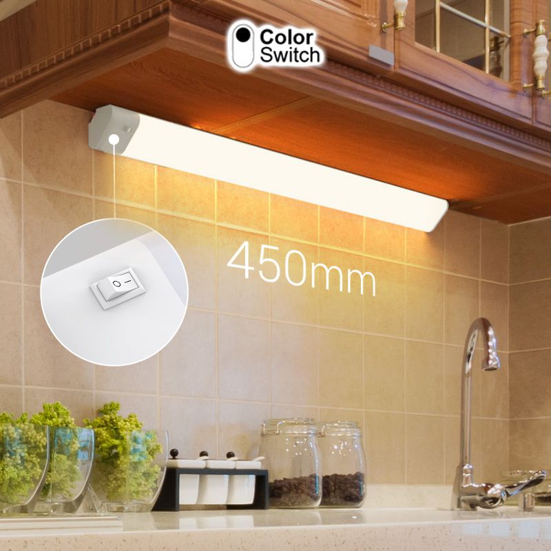 LED Unterbauleuchte CLASSICA SWITCH CCT, L450 - 6W, 3000/4000/5700K, 750-800lm, CRI80, IP20, Ein/Aus-Schalter, L=450mm
