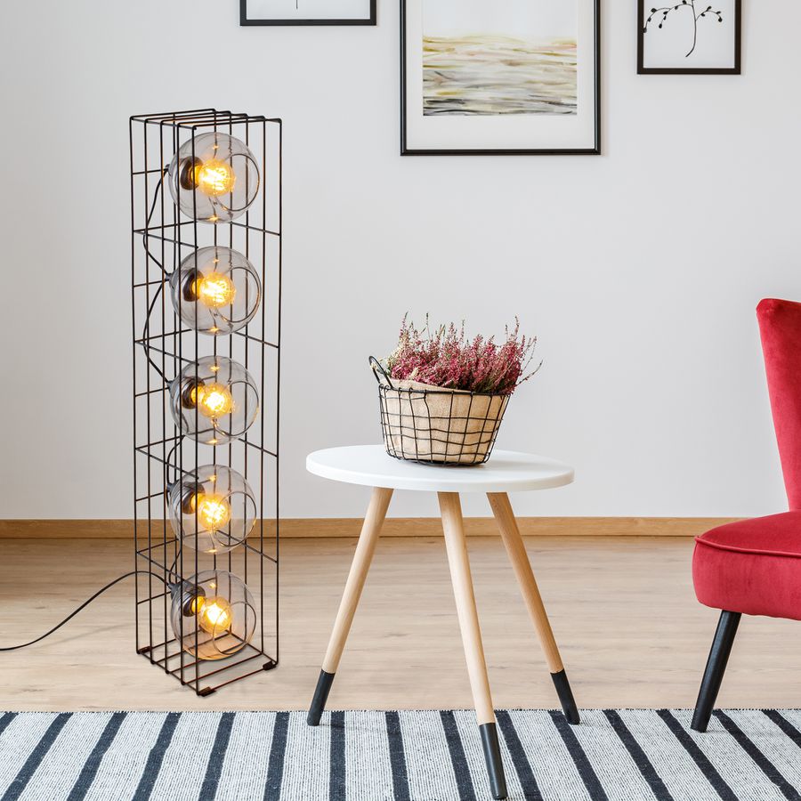 Glas-Stehleuchte h: 95cm - E27, 200W, IP20