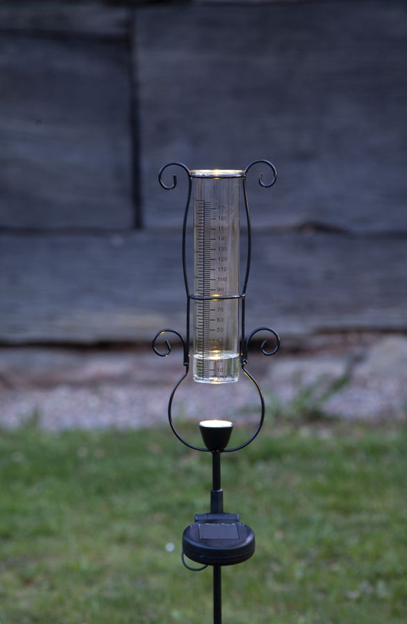 Solar Dekoration Pluvio - Schwarz, Lichtfarbe Warmweiss