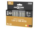 Li-Ion Akkus Mignon AA Typ 2000 (min. 1800 mAh) 8er Karton - 8er Box