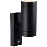 Tin Maxi, D.Wandleuchte Sensor, Schwarz - GU10, max.2x35W, IP54