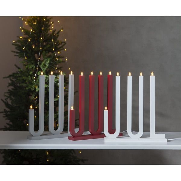 Kerzenständer JUL - IP20, Neutralweiss, 5 LED's