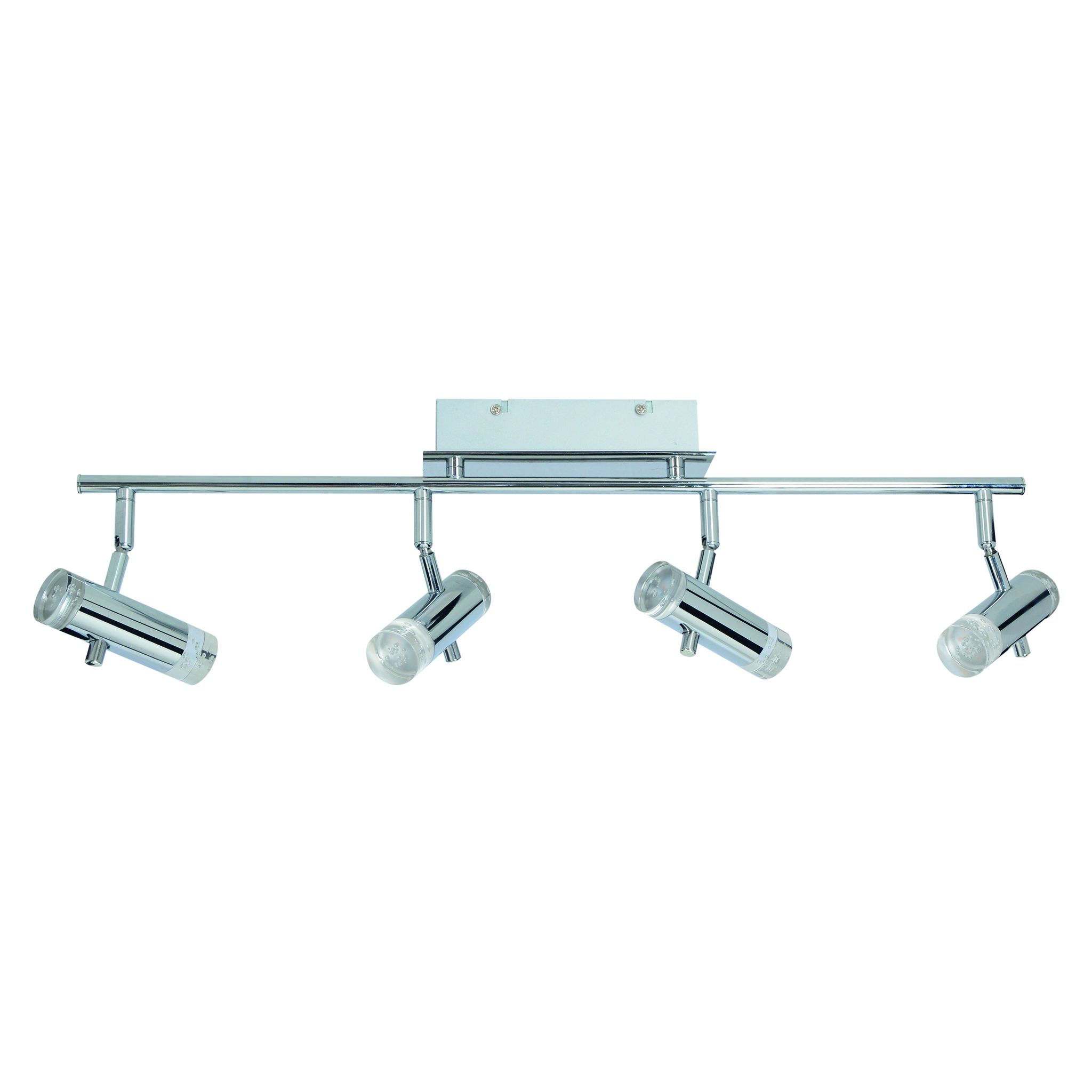LED Deckenleuchte Garda (4er Spot) - 18W, 1300lm, 3000K, IP20, chrom, nicht dimmbar, L=660mm, B=80mm, H=185mm