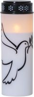 LED Grablicht Dove - Outdoor, Weiss, 21cm Höhe, Timerfunktion