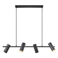 Alanis , 4-Pendelleuchte, Schwarz - GU10, IP20, max.LED 5W