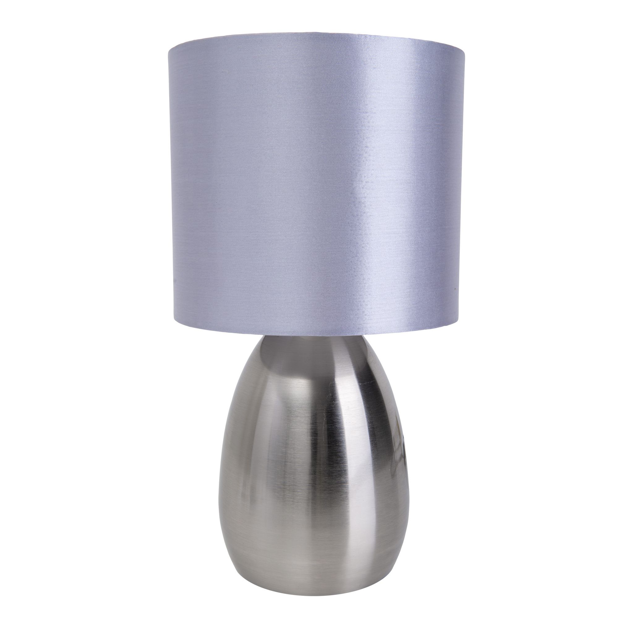 Tischleuchte Aurum H: 33 cm stahl-blank grau - E14, 40W, IP20