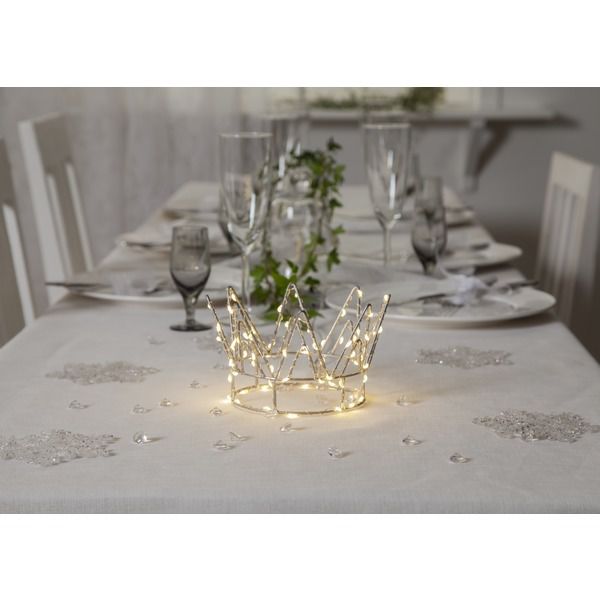 Tischdekoration Crown - IP20, Warmweiss, 70 LED