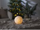 LED Pillar Kerze Snowball - Indoor, Weiss, 9 cm höhe, Timerfunktion