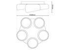 5er LED Deckenleuchte ELIORA weiß - LED-Modul, IP20, 230V