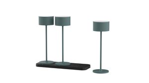Akku-Tischleuchten 3er Set mit Ladestation Tavolo Fresh Green - 3000-6500K,170lm, IP44