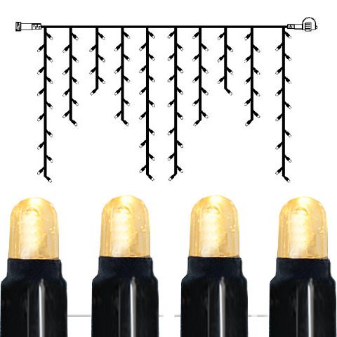 System LED Extra, Icicle, 200x100cm - Schwarz, Warmweiss