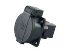 IP55 Montagesteckdose Typ 13 - Steckdose T.13 einzeln zum montieren, Klappdeckel, 250V - 10A / max. 2500W, IP55 geschützt, S+