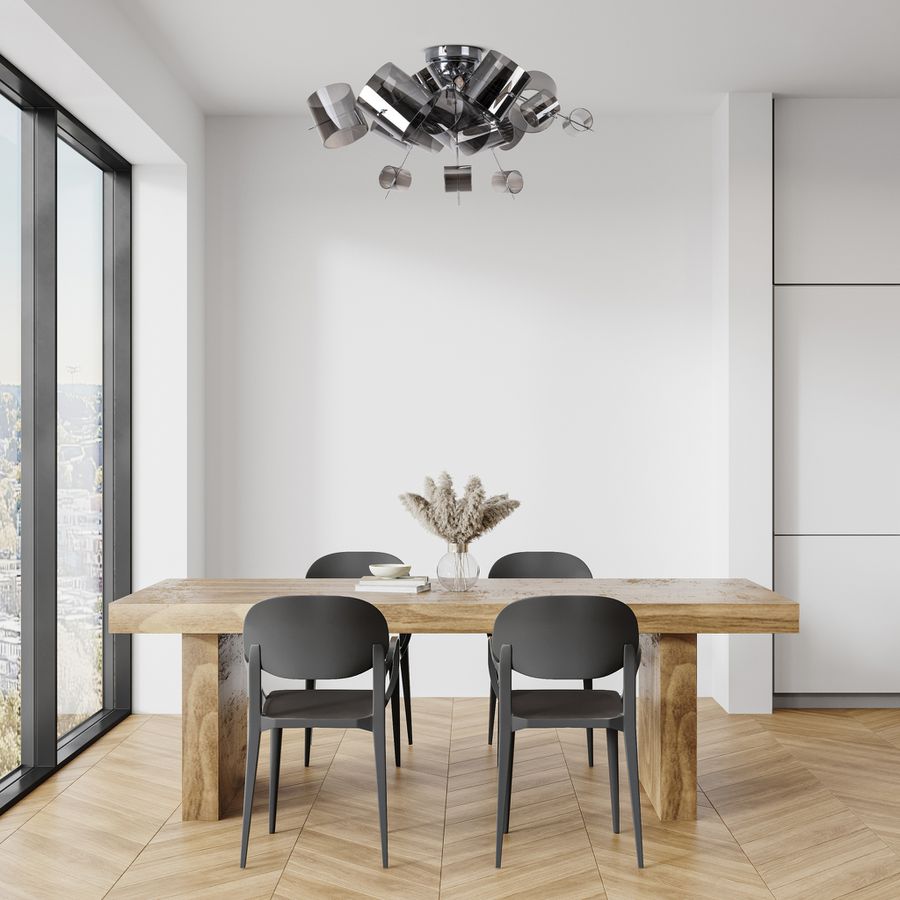Deckenleuchte SIRIUS D: 59cm chrom - G9, IP20, 230V