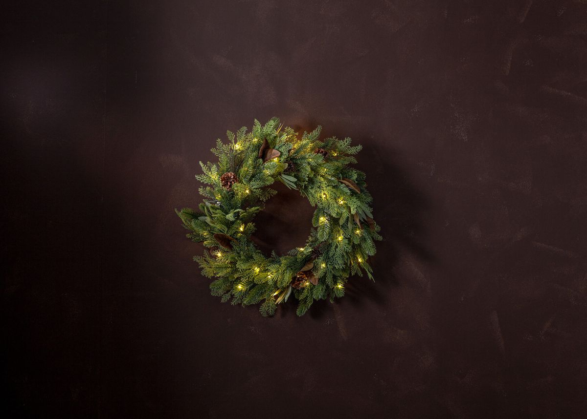 Kranz Mixi - Indoor, Warmweiss, Grün