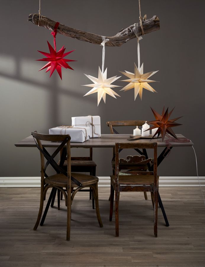 Papierstern December - IP20, Weiss