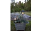 LED Grablicht Flame Laterne - Outdoor, Schwarz, 52cm Höhe, Timerfunktion
