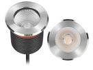 LED Bodeneinbaustrahler DISC II - 24V DC, 9W, 750lm, 2700K, IP67, CRI 80, 38°, dunkelgrau/alu., dimmbar, D=78mm, H=75mm, BL=68x110mm