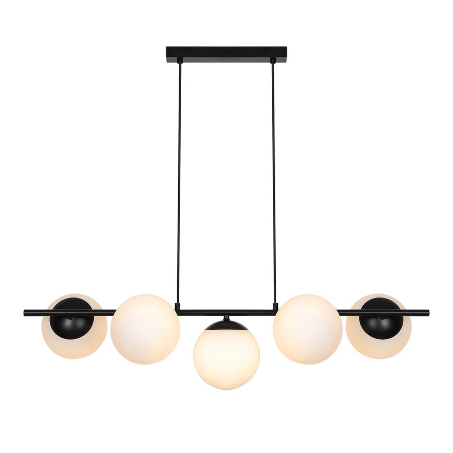 Pendelleuchte Lilly 5-spot Schwarz - E14, IP20, 230V