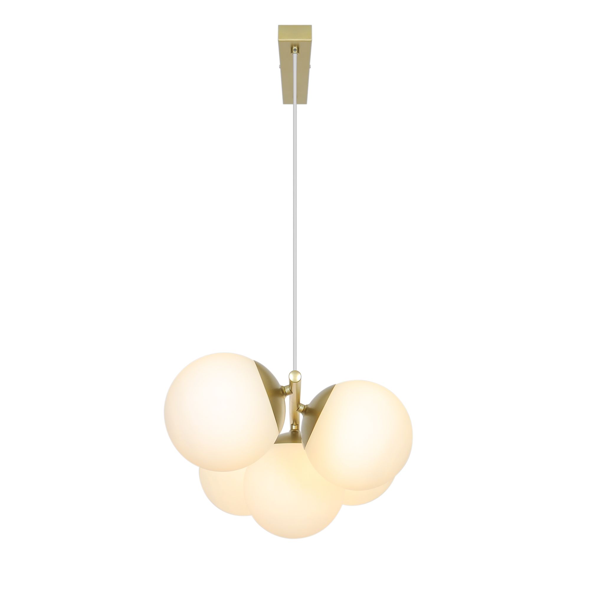 Pendelleuchte Lilly 5-spot Messing - E14, IP20, 230V