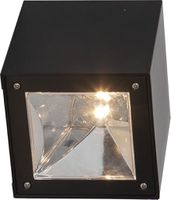 Solar Wand Laterne Wally Cube - Schwarz, Lichtfarbe Warmweiss