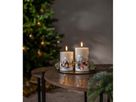 LED Pillar Kerze Flamme Winterland - Indoor, 12.5 cm Höhe,Timerfunktion