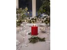 LED Pillar Kerze Flamme Flow - Indoor, Rot, 12.5 cm höhe, Timerfunktion