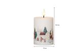 LED Pillar Kerze Flamme Winterland - Indoor, 12.5 cm Höhe,Timerfunktion
