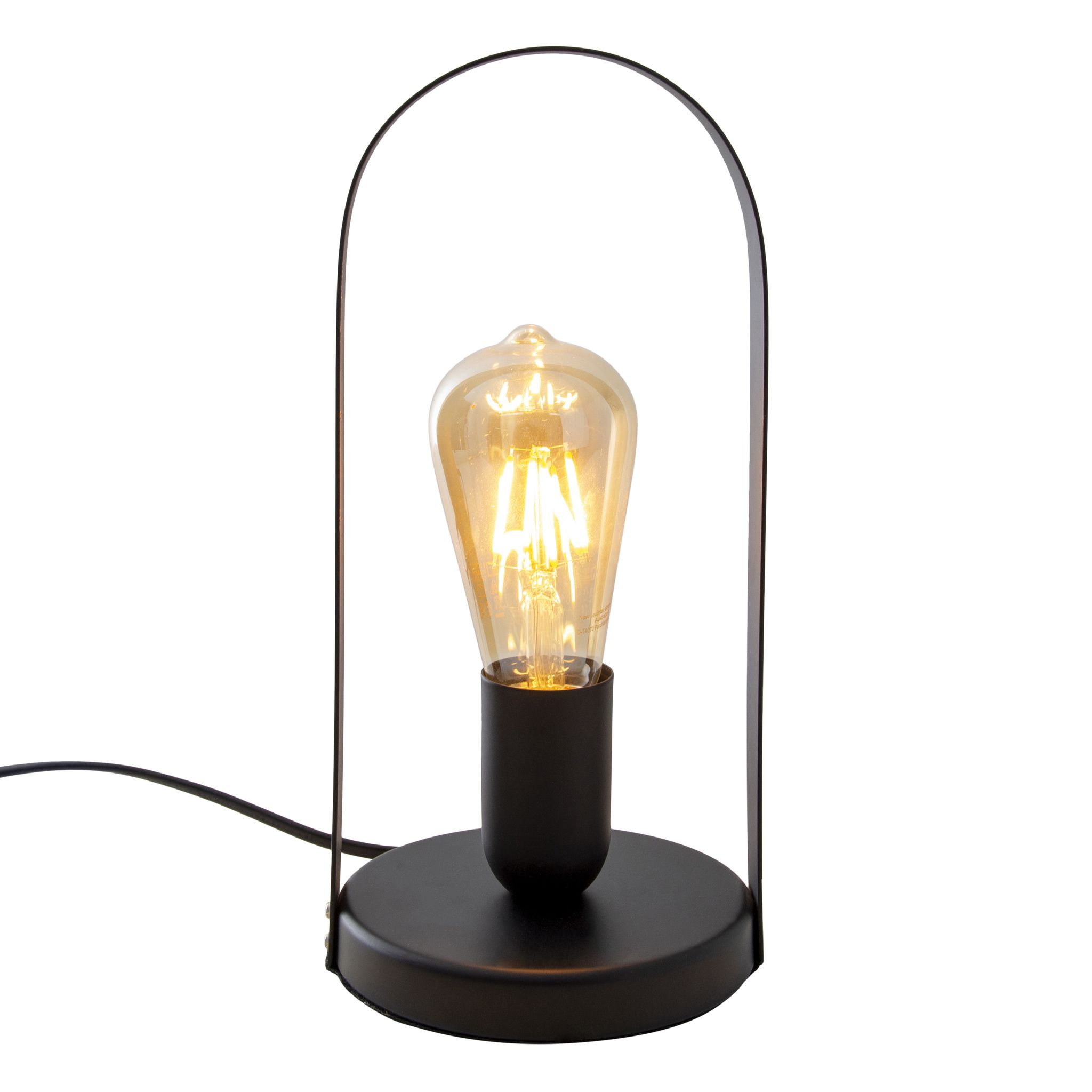 Metall-Tischleuchte Faro h: 28,5cm schwarz - E27, 40W, IP20