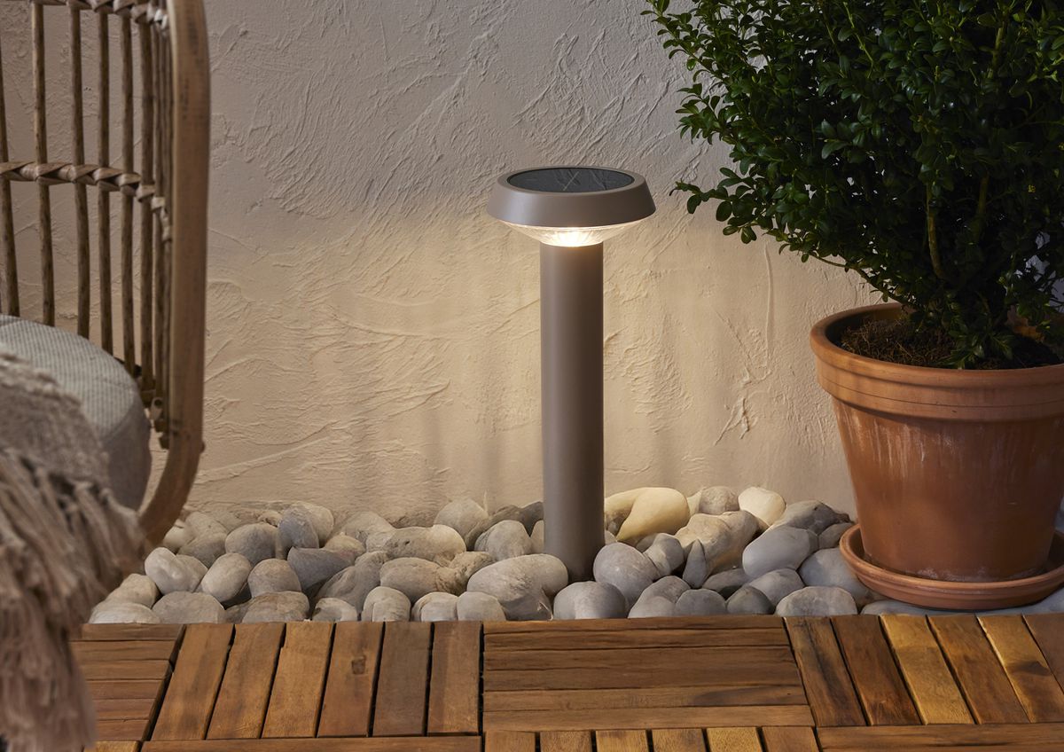 Solar Pollerleuchte Casa - Indoor, Outdoor, Warmweiss, Beige