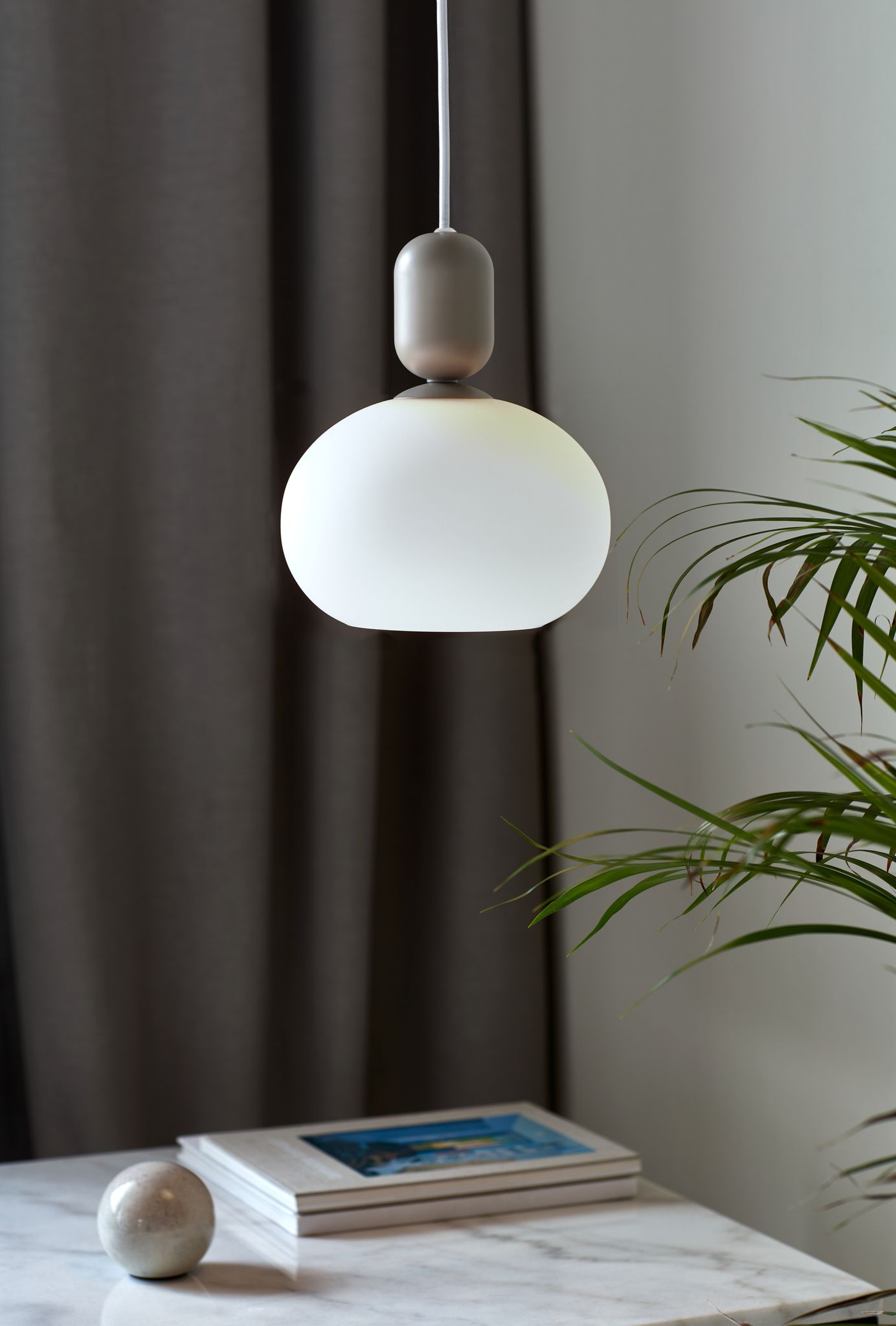 Notti, Pendelleuchte, Grau - E27, max. 40W, IP20