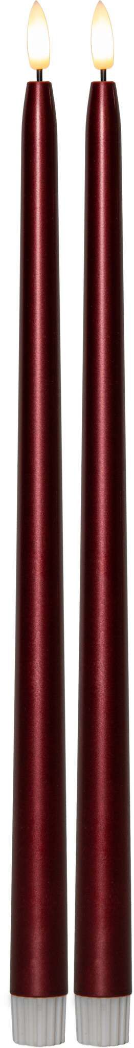 LED Dinner Kerze 2 pack Flamme Metal - Indoor, 39 cm Höhe,Timerfunktion