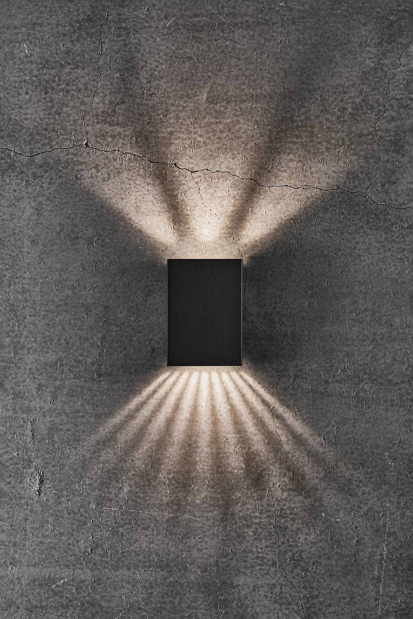 Fold 10, Wandleuchte, Schwarz - LED Modul, 2X3,5W LED, IP54
