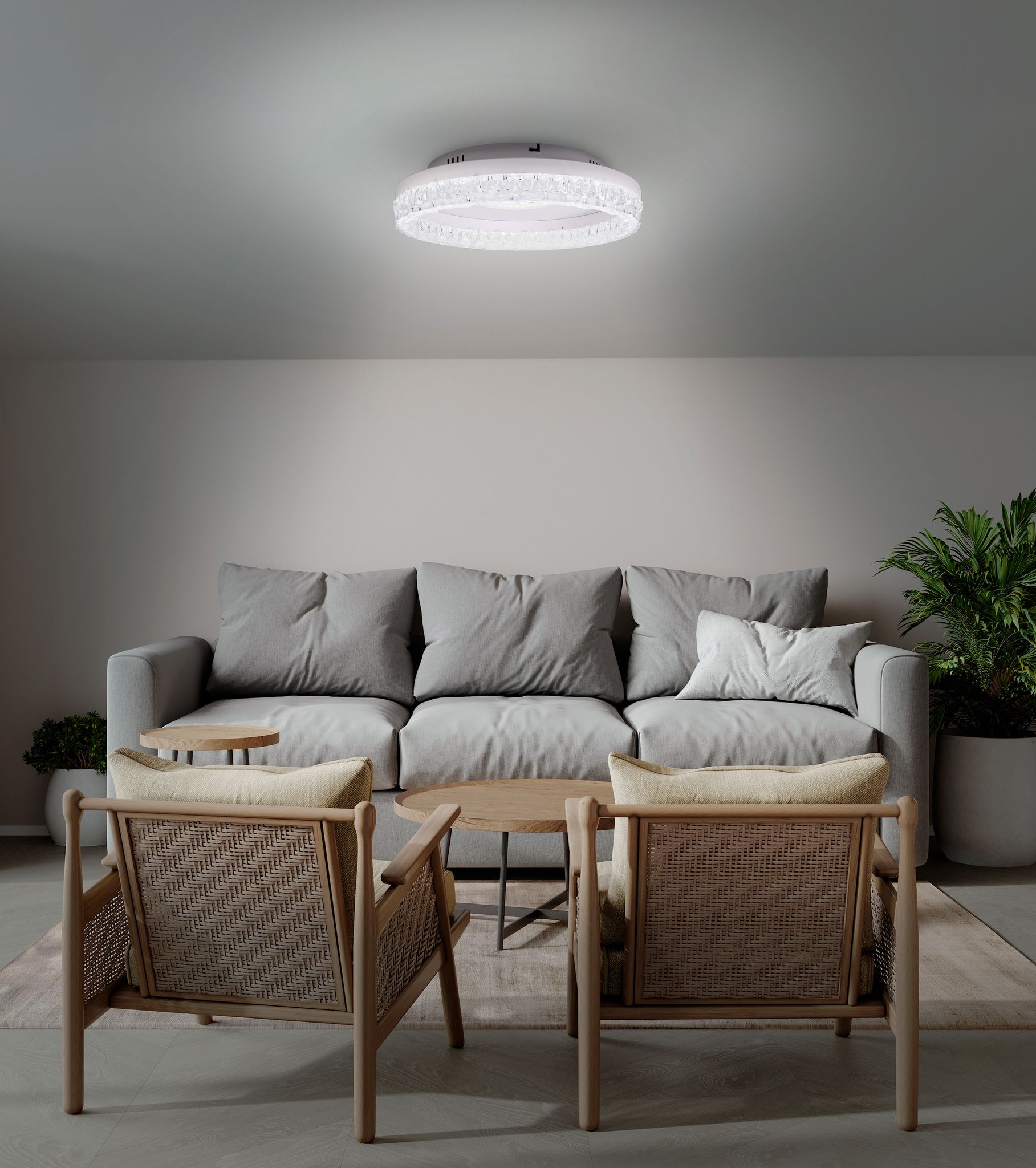 LED-CCT Deckenleuchte  GLACIRA  : 40cm weiß - IP20, LED-Modul, Weiss