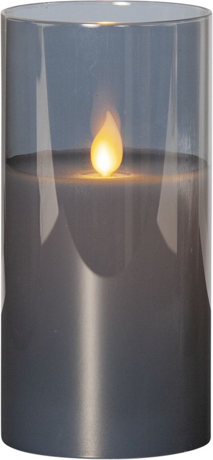 LED Pillar Kerze M-Twinkle - Indoor, Schwarz, 15cm Höhe, Timerfunktion