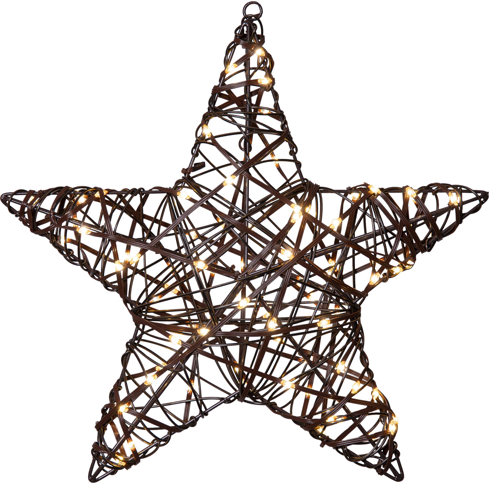 Outdoor Decoration Vicke Star 40cm - Indoor, Outdoor, Warmweiss, Braun