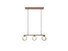 3er Pendelleuchte  DONIKA  L: 64cm - IP20, G9, Braun