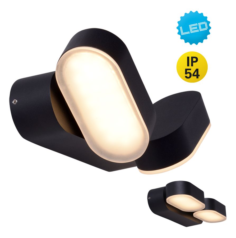 LED Aussenwandleuchte Motus - IP54, warmweiss, 13W