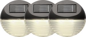 Solar Wand Laterne 3-p Fency - Braun, Lichtfarbe Warmweiss