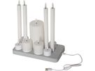LED Pillar Kerze Flamme Charge - Indoor, Weiss