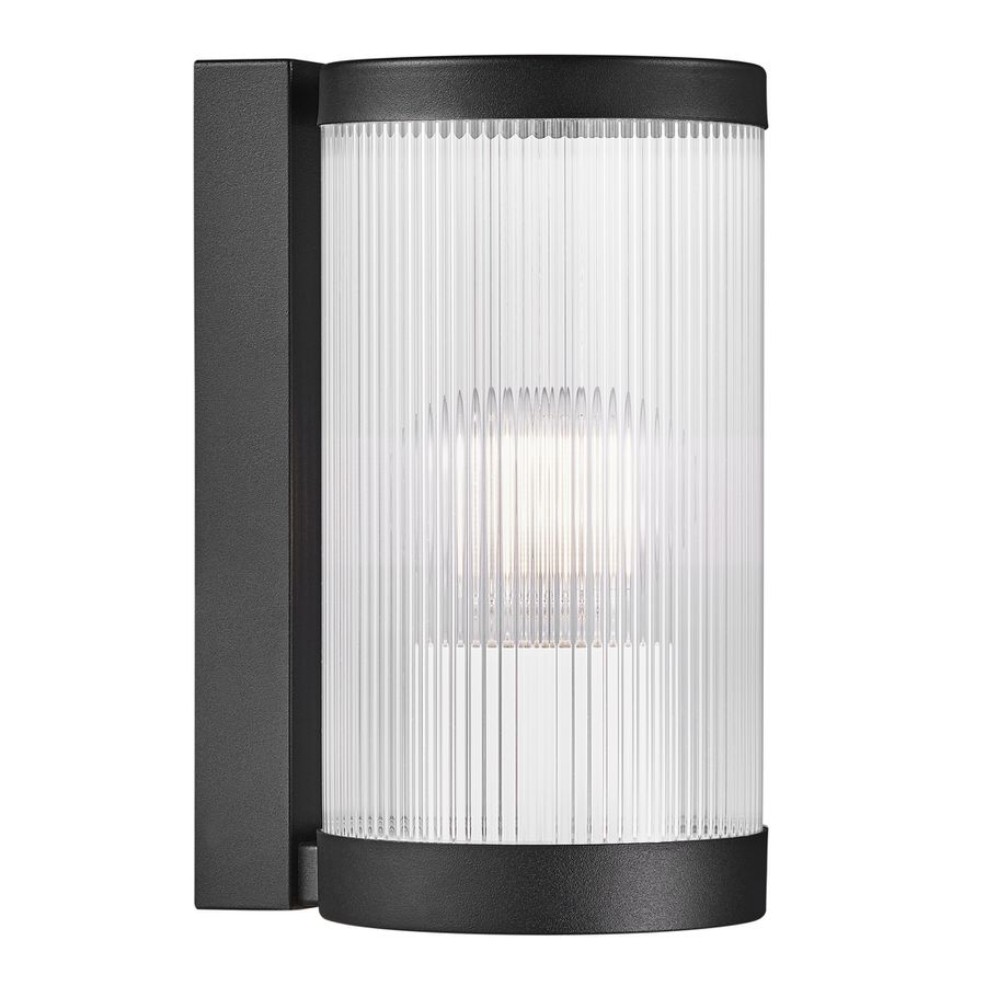 Wandleuchte COUPAR - 1xE27 (exklusiv), max.25W, IP54, schwarz, dimmbar (optional Leuchtmittel), D=130mm, H=250mm