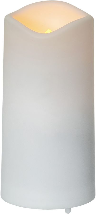 Bougie de tombe LED Serene - Outdoor, Weiss, 10cm Höhe, Timerfunktion