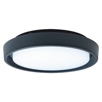 Deckenleuchte CLIFTON anthrazit - 28W, 1900lm, 3000K ,IP54, CRI80, Anthrazit, ein/aus D=270mm, H=53mm