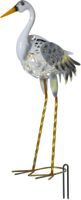 Solar Dekoration Reiher - Grau, Lichtfarbe Warmweiss
