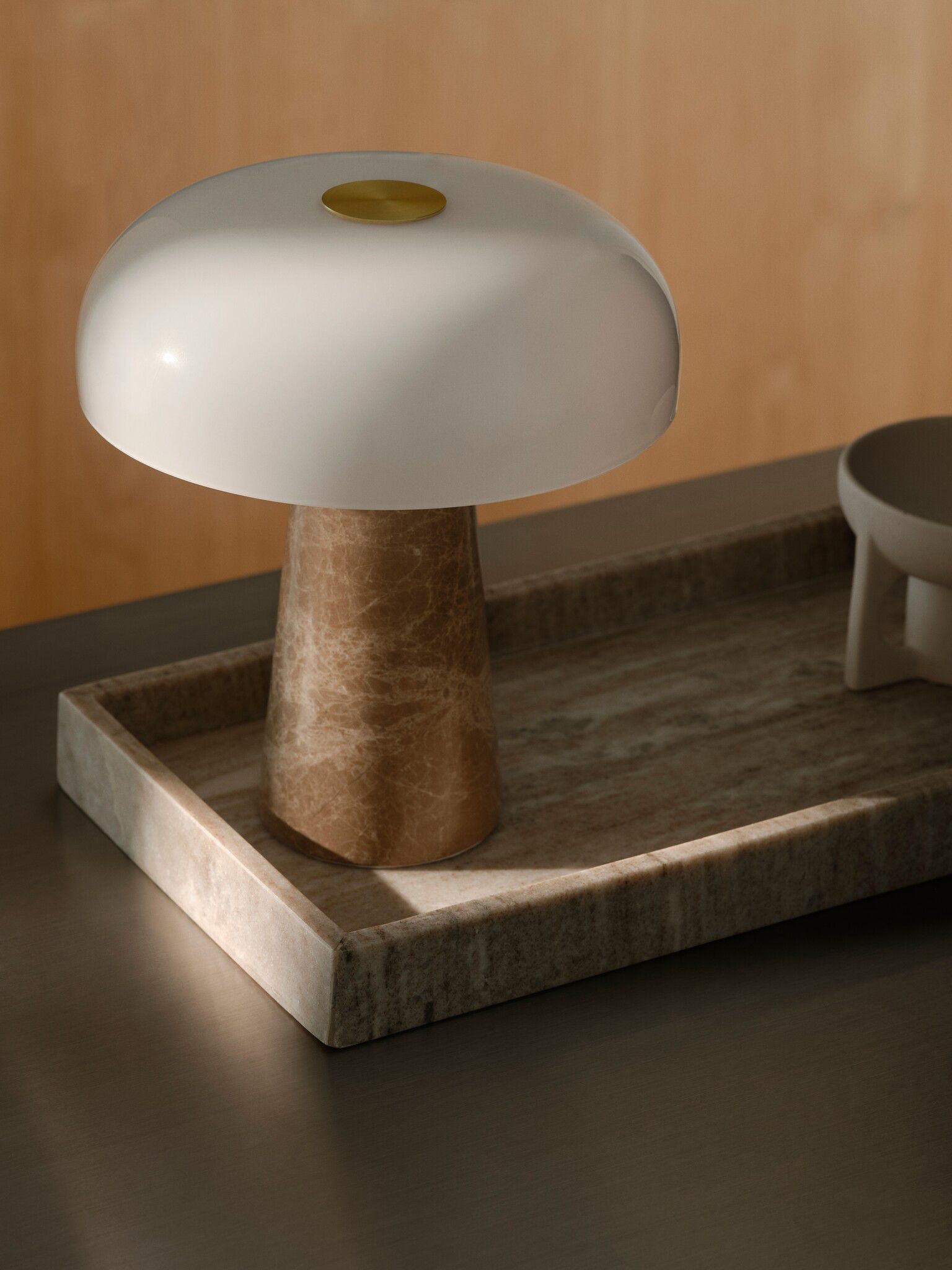 Tischleuchte Glossy Mini  Beige - 15W, E14, IP20