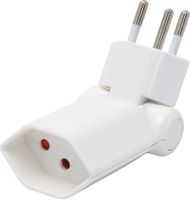 Abzweigstecker 1xT13, weiss - 1xT13, Stecker T12,180° klappbar, inkl. Kinderschutz