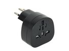 Reiseadapter World to Switzerland, schwarz - Out: CH In: IT, BRA, UK, USA/Japan Typ A/B, AUS/China